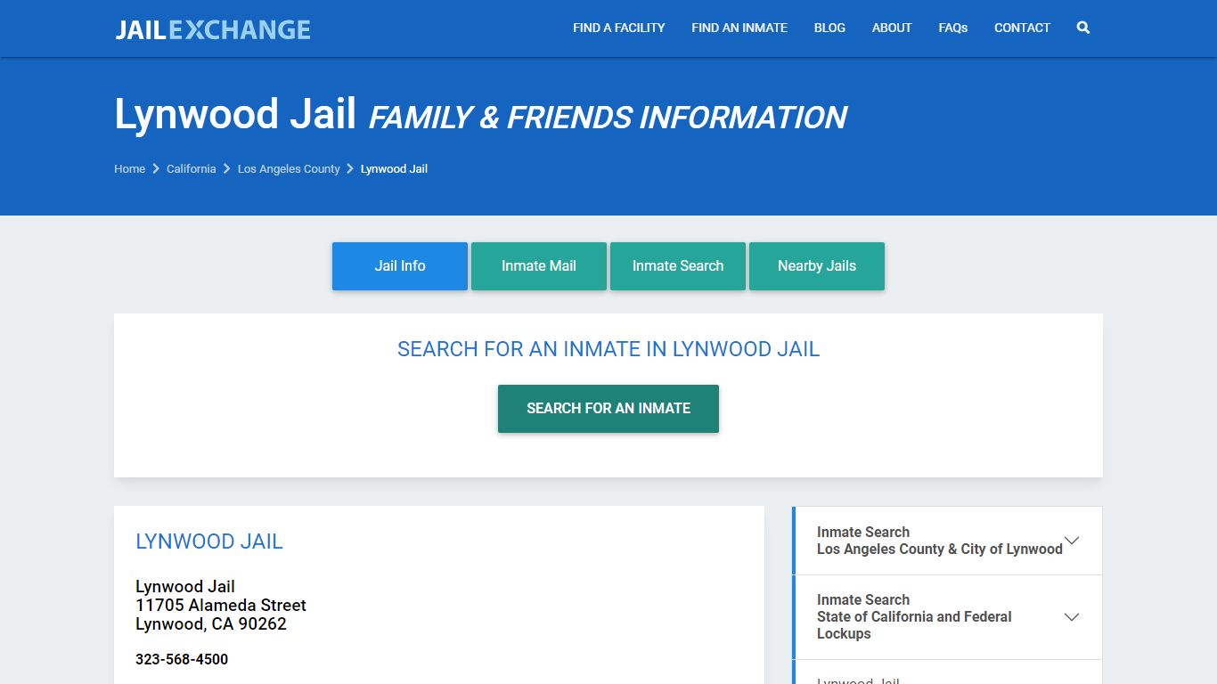 Lynwood Jail CA | Booking, Visiting, Calls, Phone